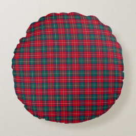Almofada Redonda Tartan Festivo Tradicional