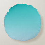 Almofada Redonda Teal Ombre<br><div class="desc">Travesseiro decorativo redondo Teal Ombre</div>