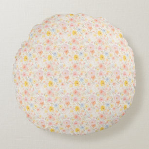 Almofada Redonda Tecido Sem Costura de Flora de Páscoa – Cute Paste