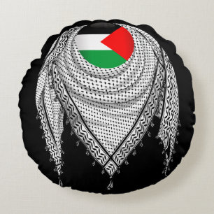 Almofada Redonda Tecido Tradicional do Keffiyeh Scarf Palestino