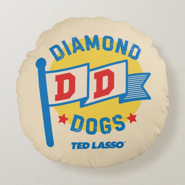 Almofada Redonda Ted Lasso | Diamond Dogs Pennant Graphic (Frente)