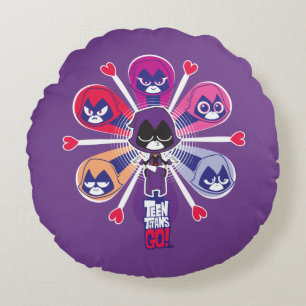 Almofada Redonda Teen Titans Go! Emoticlones de Raven