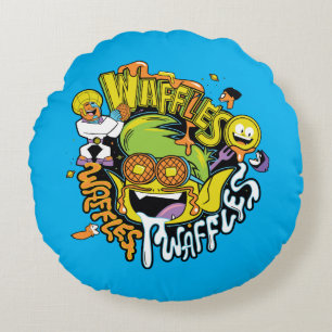 Almofada Redonda Teen Titans Go! Waffles de Beast Boy