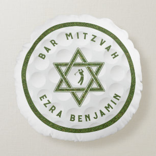 Almofada Redonda Tema de Golfe Bar Mitzvah