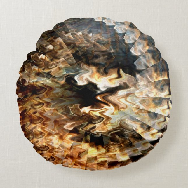 Almofada Redonda Tempestade louca..... (Frente)