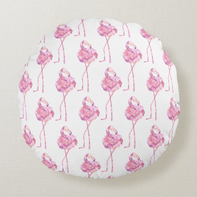 Almofada Redonda Tender Flamingo Series Design 3 (Frente)