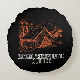 Almofada Redonda Terapia natural na natureza