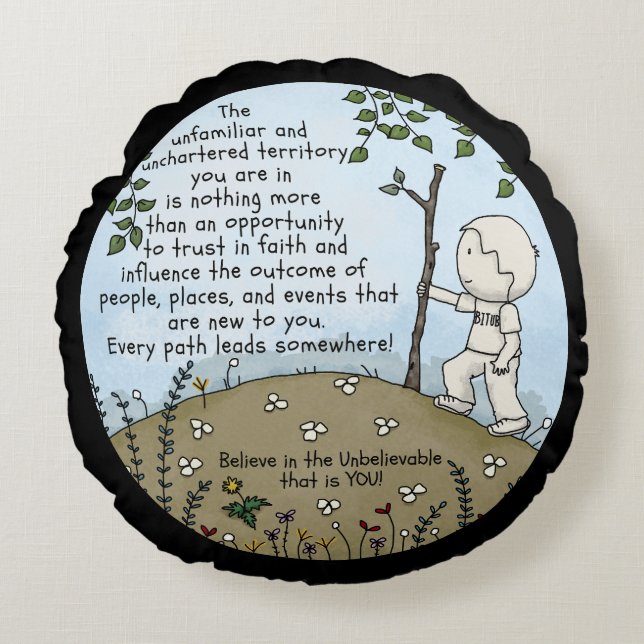 Almofada Redonda Território Não Fretado (Frente)