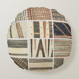 Almofada Redonda Teste padrão do tapa polinésio do cozinheiro