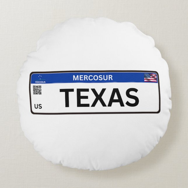 Almofada Redonda Texas Mercosur (Frente)