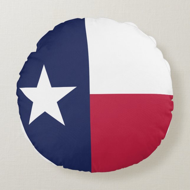 Almofada Redonda Texas State Flag (Frente)