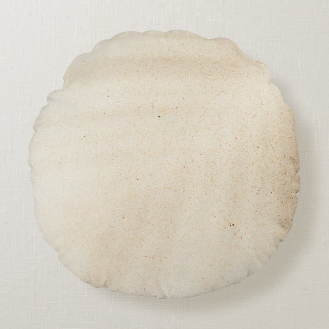 Almofada Redonda Têxtil branco com sombra preta (Frente)