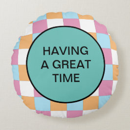 Almofada Redonda Texto personalizado engraçado