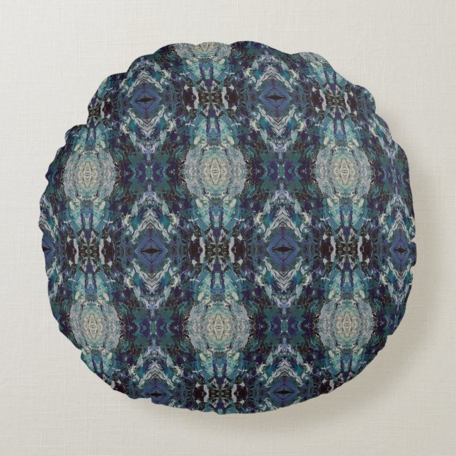 Almofada Redonda Textura #11 de la obra Maritimo (Frente)