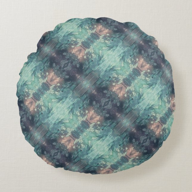 Almofada Redonda Textura #11 de la obra Nuit (Frente)