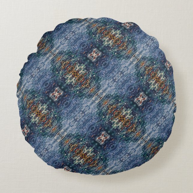 Almofada Redonda Textura #12 de obra Amanecer (Frente)