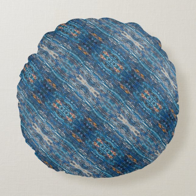 Almofada Redonda Textura #15 de obra La roca (Frente)
