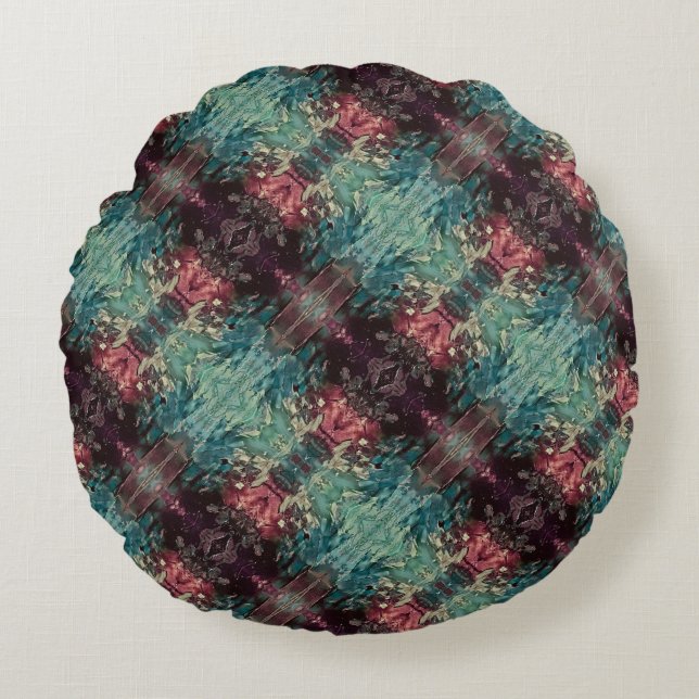 Almofada Redonda Textura #68 de la obra Nuit (Frente)