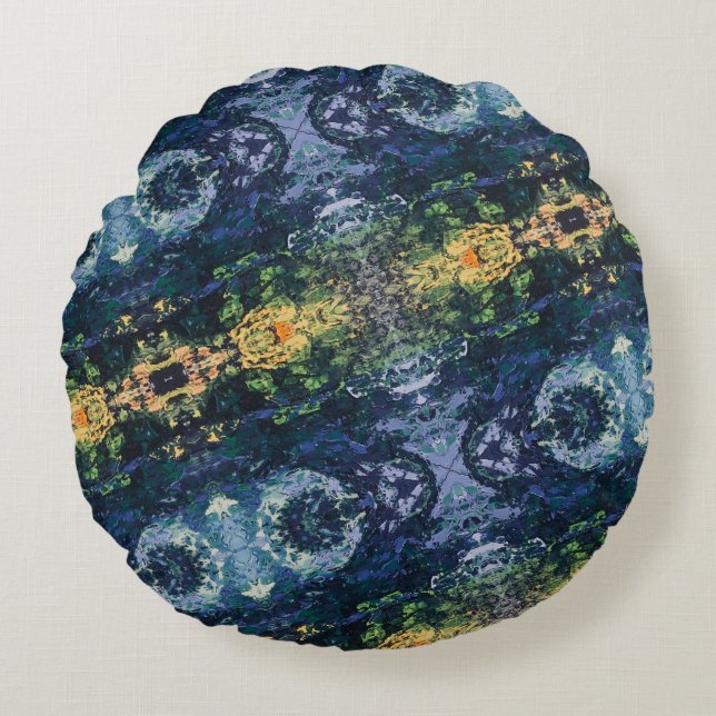 Almofada Redonda Textura #8 de la obra Maritimo (Frente)