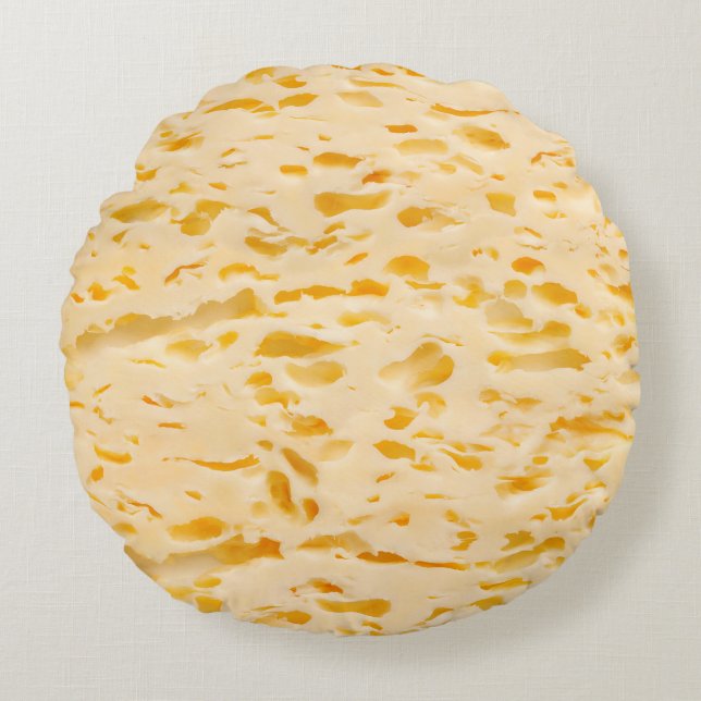 Almofada Redonda Textura de queijo com orifícios (Frente)