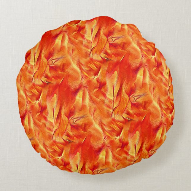 Almofada Redonda Textura esquisita com tom muito firme, ouro muito  (Verso)