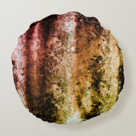 Almofada Redonda Textura fibrosa envelhecida e sujeira ou queimada