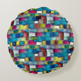 Almofada Redonda Textura grosseira digital de forma quadrada muito 
