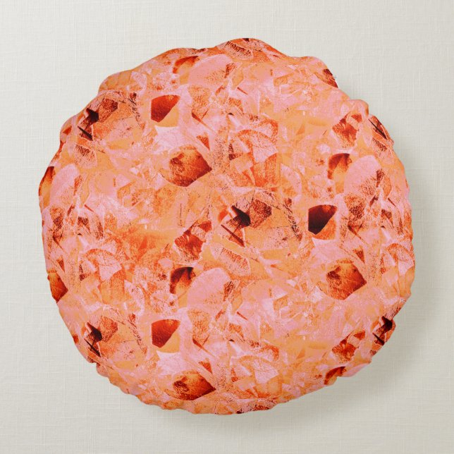 Almofada Redonda Textura manchada clara parecida com uma cópia das  (Verso)