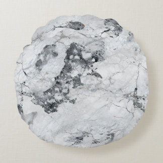 Almofada Redonda Texturas em pedra branca Design série 5