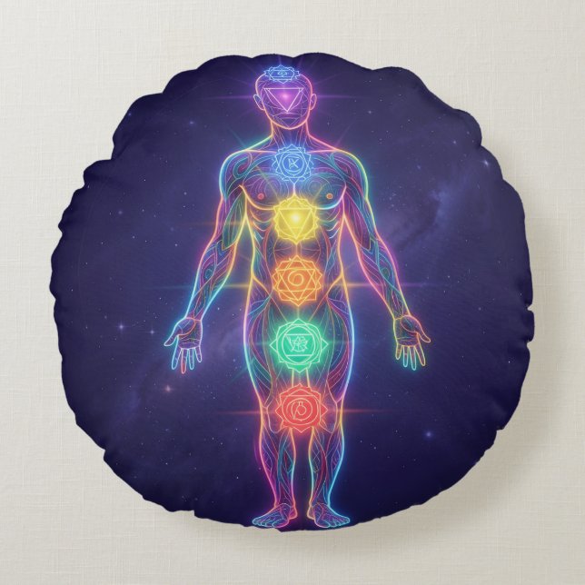Almofada Redonda The 7 Chakras´2 (Frente)