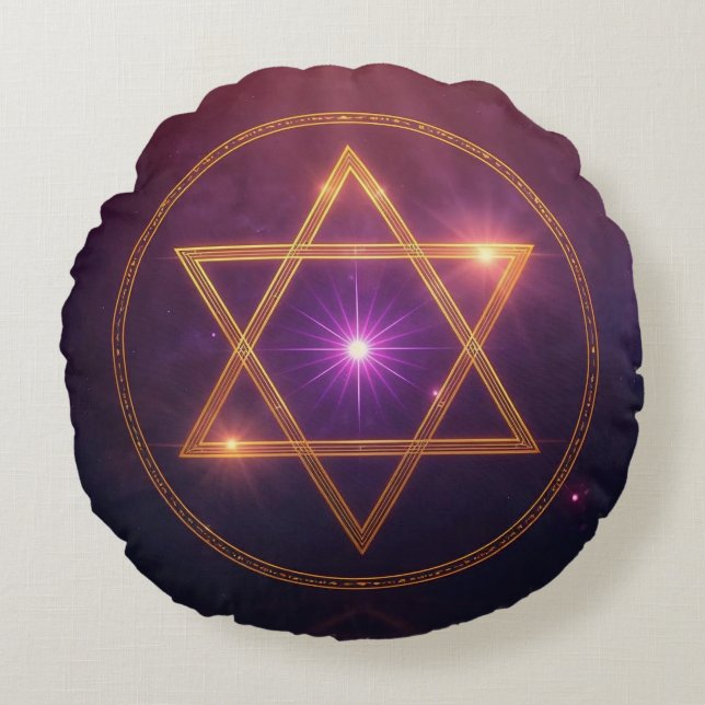 Almofada Redonda The Cosmic Star of Enlightened Balance (Frente)