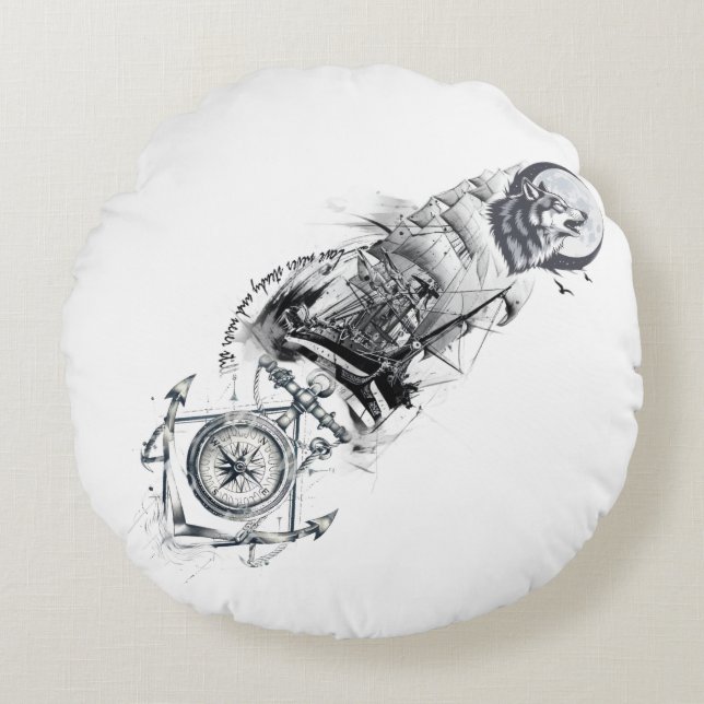 Almofada Redonda The Future of Naval Design | Advanced Autonomous  (Frente)