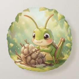 Almofada Redonda The Grasshopper and the Nectar Artwork.5