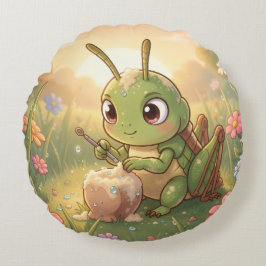 Almofada Redonda The Grasshopper and the Nectar Artwork.6
