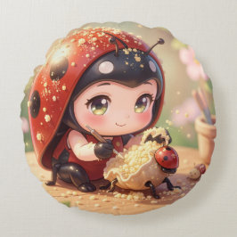 Almofada Redonda The Ladybug and the Hidden Nectar Kingdom.7