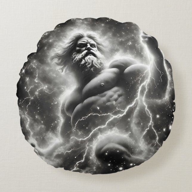 Almofada Redonda  the mighty zeus (Frente)