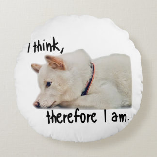 Almofada Redonda Thinking dog クッション by koroku
