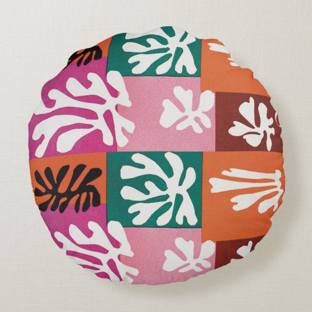 Almofada Redonda Throw pillow inspired by Henri Matisse Snow Flower (Verso)
