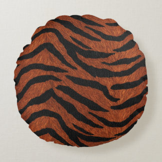 Almofada Redonda Tiger Stripe Wild Pattern