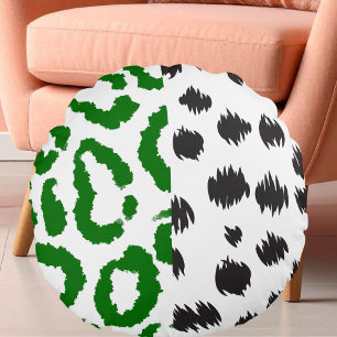 Almofada Redonda Tigre Personalizado Leopard Wildlife Grande Impres