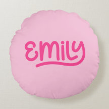 Tipografia de letra manuscrita rosa fofa Emily
