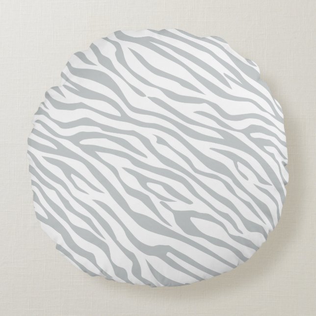 Almofada Redonda Tiras de Zebra Mágica Clique para Personalizar a c (Frente)