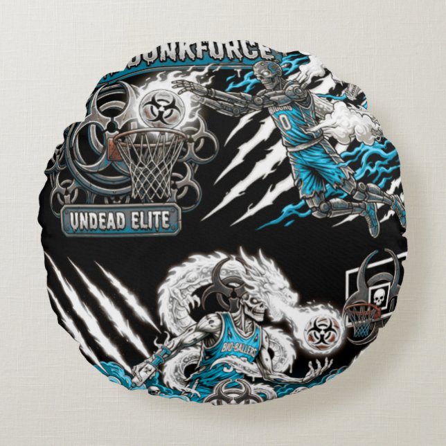 Almofada Redonda TOCOCLAWS Cyborg Dunkforce - Elite Basquetebol Mor (Frente)