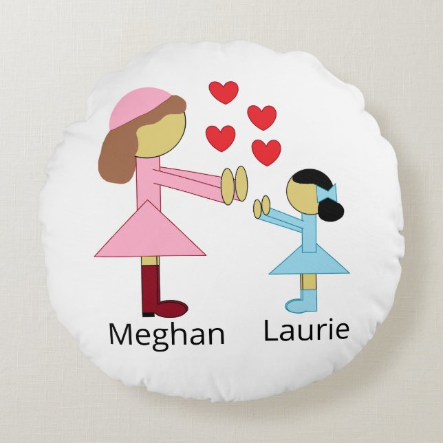 Almofada Redonda Todas as Crianças Precisam De Amor: Branco (Frente)