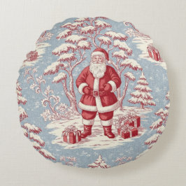 Almofada Redonda Toile de Natal