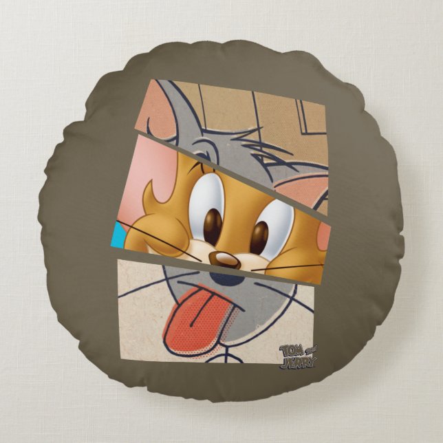 Almofada Redonda Tom E Jerry | Tom E Jerry Mashup (Frente)