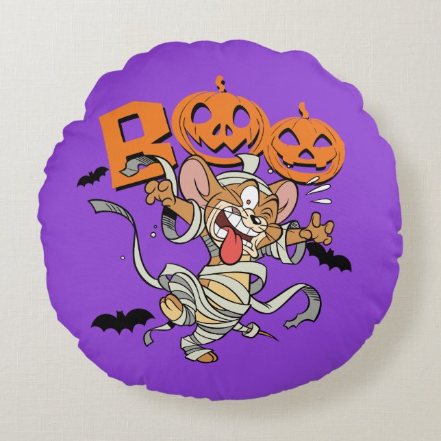 Almofada Redonda Tom & Jerry | Jerry é tão assustador (Frente)