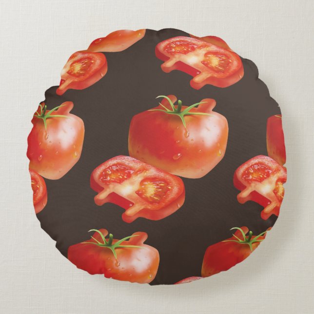 Almofada Redonda Tomate fresco (Frente)