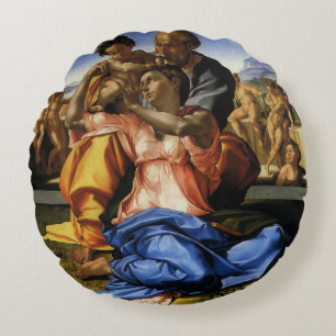 Almofada Redonda Tondo Doni ou Madona Doni de Michelangelo
