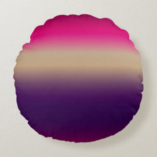 Almofada Redonda Toneladas Cor-De-Rosa Para Horizonte De Uvas